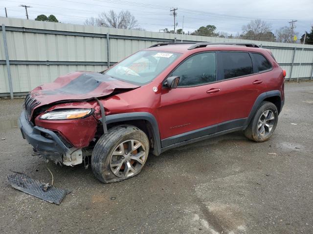 1C4PJMBS0FW522229 - 2015 JEEP CHEROKEE TRAILHAWK RED photo 1