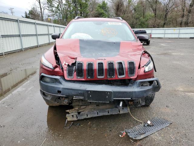 1C4PJMBS0FW522229 - 2015 JEEP CHEROKEE TRAILHAWK RED photo 5