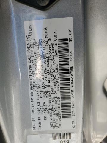 5TETU62N37Z466139 - 2007 TOYOTA TACOMA PRERUNNER ACCESS CAB SILVER photo 12