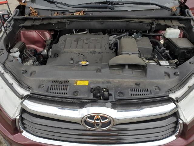 5TDJKRFH7ES043271 - 2014 TOYOTA HIGHLANDER XLE 红色 照片 12