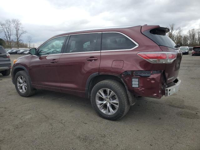 5TDJKRFH7ES043271 - 2014 TOYOTA HIGHLANDER XLE 红色 照片 2