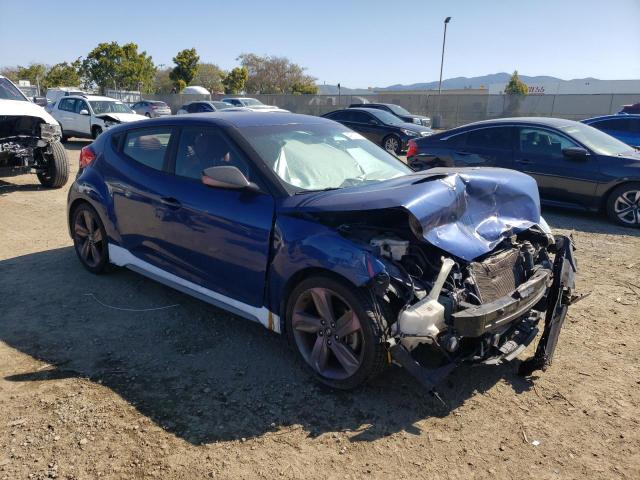 KMHTC6AE7FU241472 - 2015 HYUNDAI VELOSTER TURBO BLUE photo 4