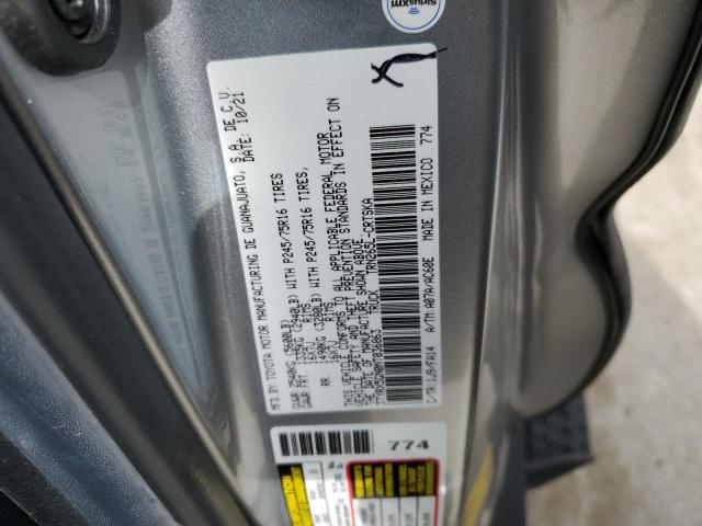 3TYRX5GN0NT036863 - 2022 TOYOTA TACOMA ACCESS CAB ვერცხლისფერი ფოტო 13