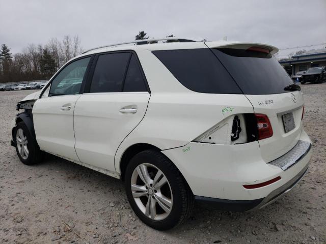 4JGDA5HB1DA113128 - 2013 MERCEDES-BENZ ML 350 4MATIC WHITE photo 2