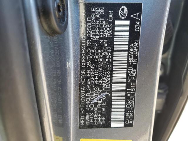 JTHBA30GX55123947 - 2005 LEXUS ES 330 BLUE photo 12