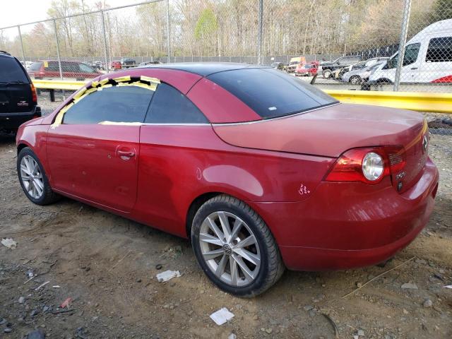 WVWBA71F87V012802 - 2007 VOLKSWAGEN EOS 2.0T RED photo 2