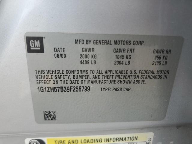 1G1ZH57B39F256799 - 2009 CHEVROLET MALIBU 1LT ვერცხლისფერი ფოტო 12