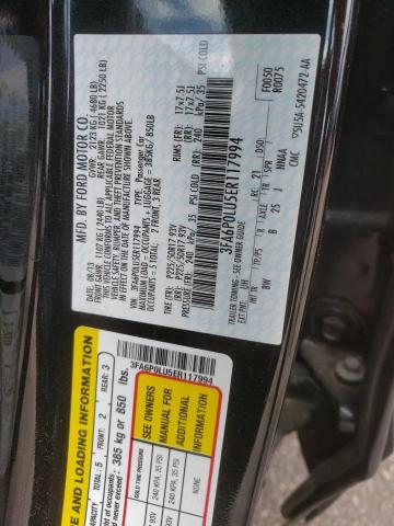 3FA6P0LU5ER117994 - 2014 FORD FUSION SE HYBRID BLACK photo 13