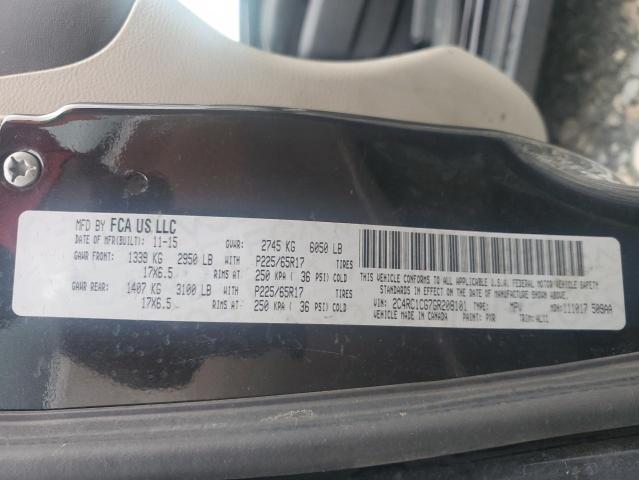 2C4RC1CG7GR208101 - 2016 CHRYSLER TOWN & COU TOURING L BLACK photo 13