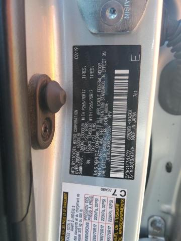 JTEBU5JRXK5677209 - 2019 TOYOTA 4RUNNER SR5 SILVER photo 12