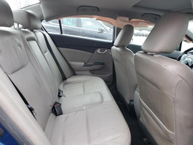 19XFB2F93DE277373 - 2013 HONDA CIVIC EXL ლურჯი ფოტო 10