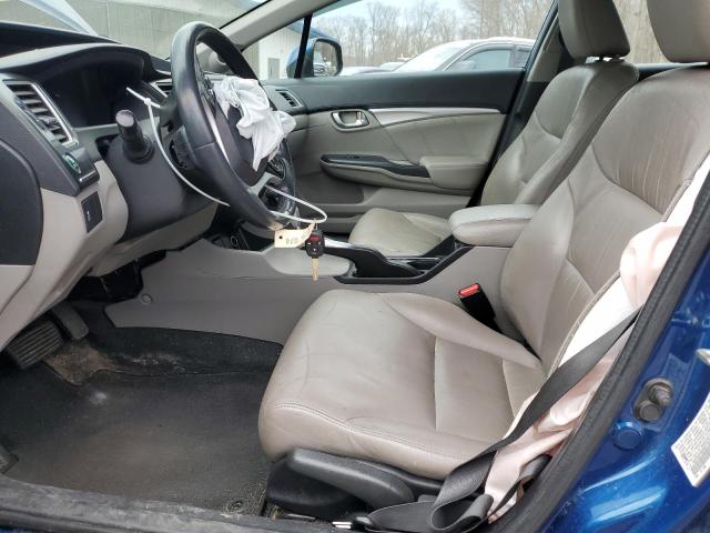 19XFB2F93DE277373 - 2013 HONDA CIVIC EXL ლურჯი ფოტო 7