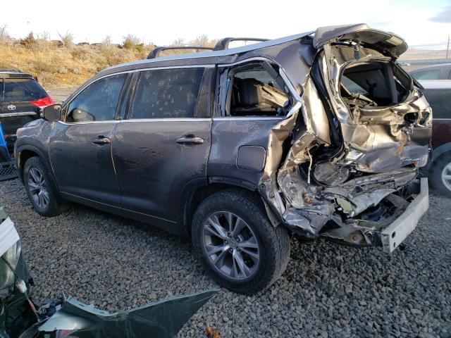 5TDJKRFH4FS086340 - 2015 TOYOTA HIGHLANDER XLE GRAY photo 2