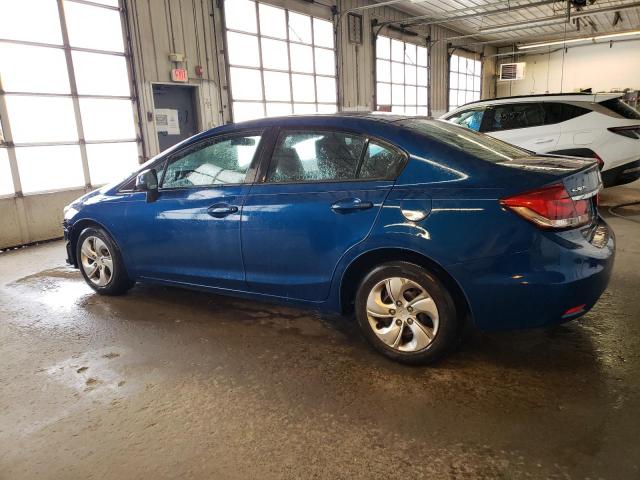 2HGFB2F54DH592623 - 2013 HONDA CIVIC LX BLUE photo 2