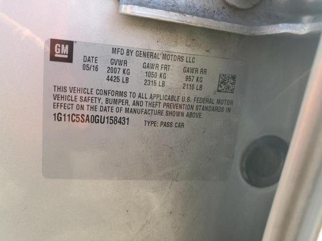 1G11C5SA0GU158431 - 2016 CHEVROLET MALIBU LIM LT 银色 照片 12