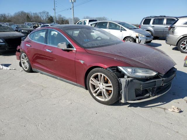 5YJSA1DP4CFS00629 - 2012 TESLA MODEL S RED photo 4