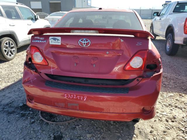 2T1BU4EE1AC408877 - 2010 TOYOTA COROLLA BASE RED photo 6