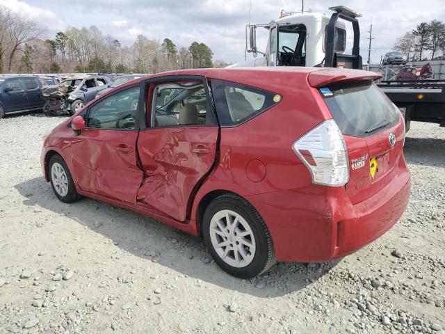 JTDZN3EU0E3333021 - 2014 TOYOTA PRIUS V RED photo 2