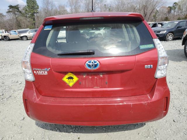 JTDZN3EU0E3333021 - 2014 TOYOTA PRIUS V RED photo 6