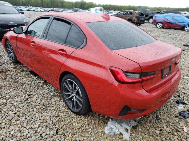 WBA5R1C53KAK07114 - 2019 BMW 330I RED photo 2