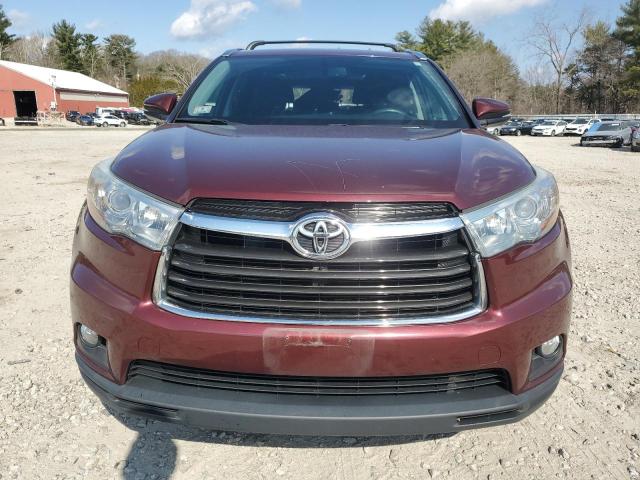 5TDJKRFH6FS206221 - 2015 TOYOTA HIGHLANDER XLE MAROON photo 5
