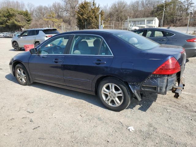 1HGCM56776A161307 - 2006 HONDA ACCORD EX BLUE photo 2