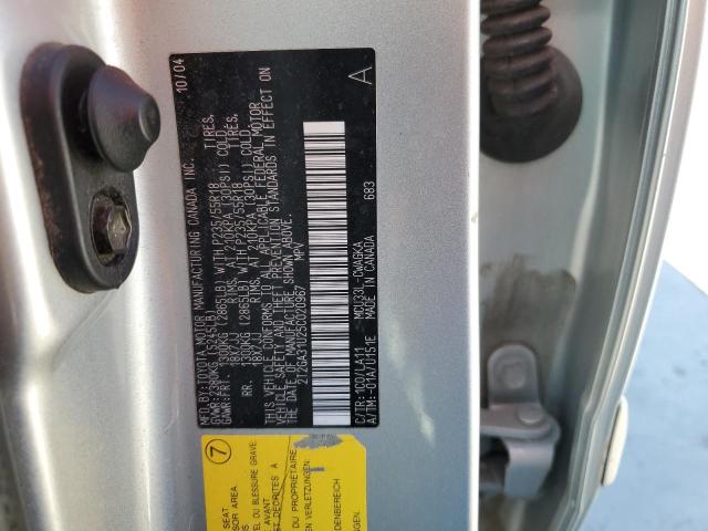 2T2GA31U25C020967 - 2005 LEXUS RX 330 SILVER photo 13