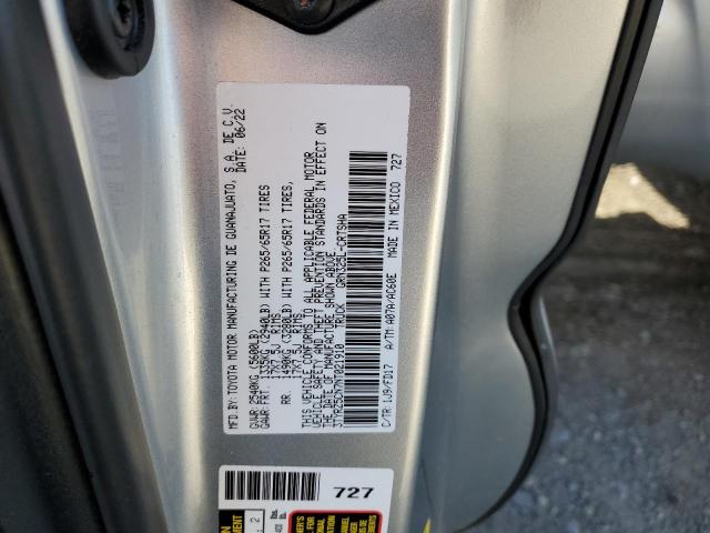 3TYRZ5CN7NT021910 - 2022 TOYOTA TACOMA ACCESS CAB ნაცრისფერი ფოტო 12