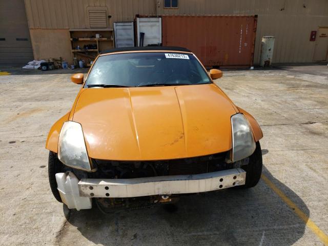 JN1AZ36A54M253036 - 2004 NISSAN 350Z ROADSTER ORANGE photo 5