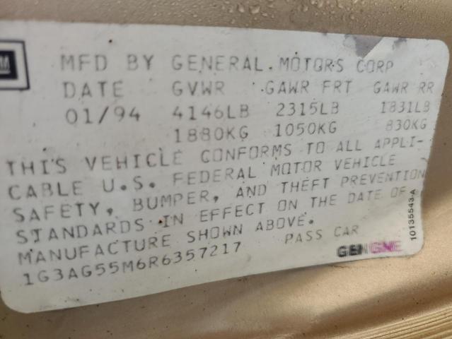 1G3AG55M6R6357217 - 1994 OLDSMOBILE CUTLASS CI S Алтын фото 12