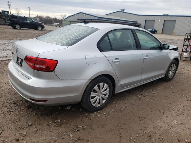 3VW1K7AJ1FM417001 - 2015 VOLKSWAGEN JETTA BASE Արծաթագույն լուսանկար 3