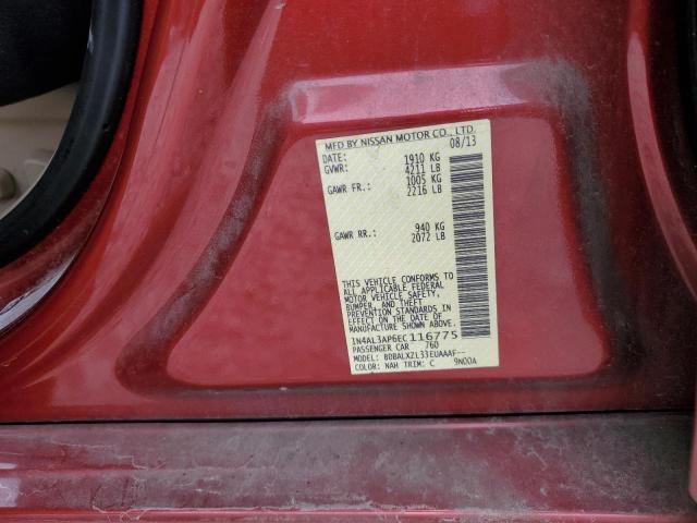 1N4AL3AP6EC116775 - 2014 NISSAN ALTIMA 2.5 RED photo 12