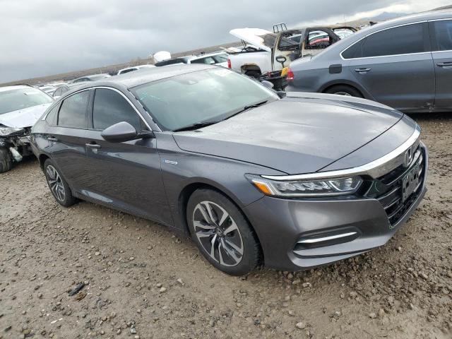 1HGCV3F11KA016772 - 2019 HONDA ACCORD HYBRID GRAY photo 4