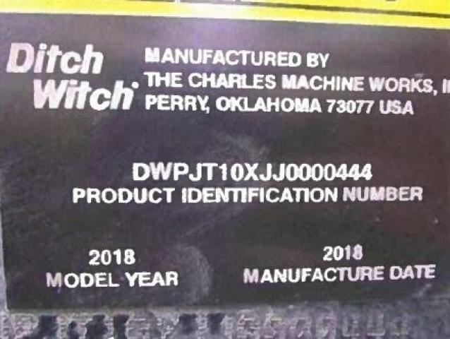 DWPJT10XJJ0000444 - 2018 DITCH WITCH JT10 BLACK photo 3