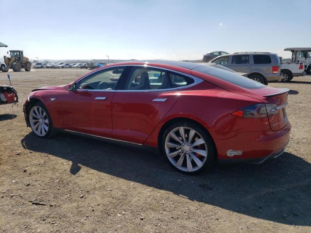 5YJSA1H17EFP52702 - 2014 TESLA MODEL S 红色 照片 2