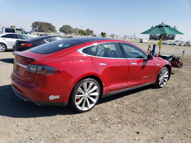 5YJSA1H17EFP52702 - 2014 TESLA MODEL S 红色 照片 3