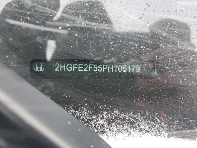 2HGFE2F55PH105179 - 2023 HONDA CIVIC SPORT Gris photo 12