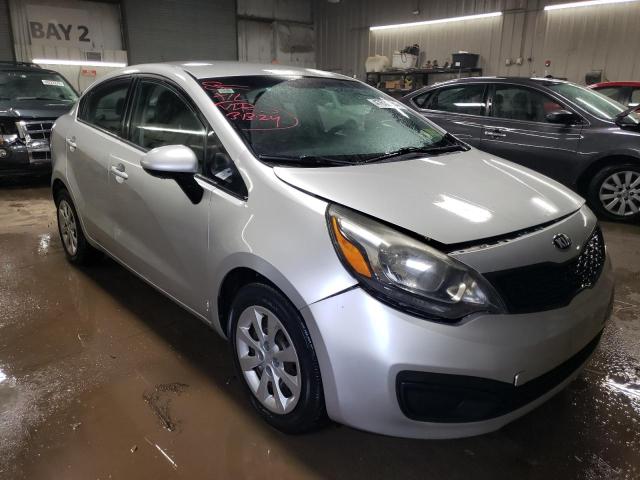 KNADM4A30D6137137 - 2013 KIA RIO LX SILVER photo 4