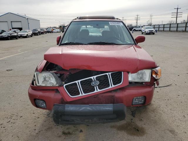 JF1SF656X2H736719 - 2002 SUBARU FORESTER S RED photo 5