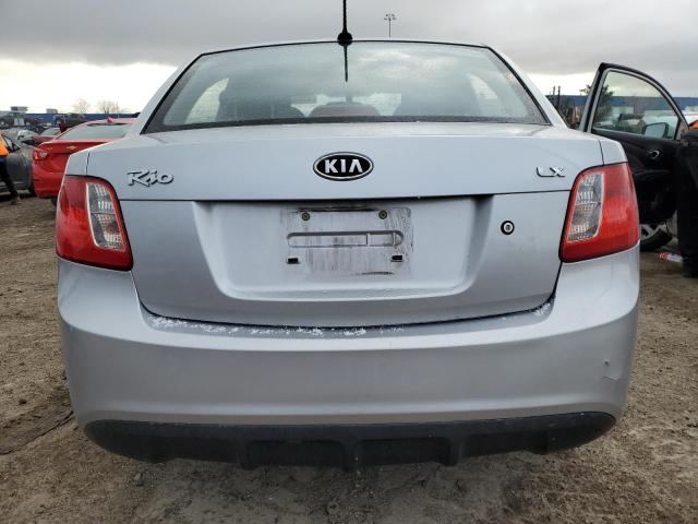 KNADH4A32B6921272 - 2011 KIA RIO BASE SILVER photo 6