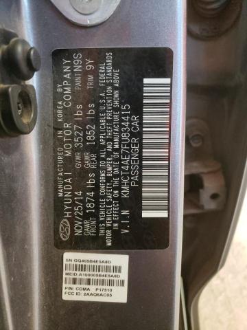 KMHCT4AE7FU834415 - 2015 HYUNDAI ACCENT GLS GRAY photo 12