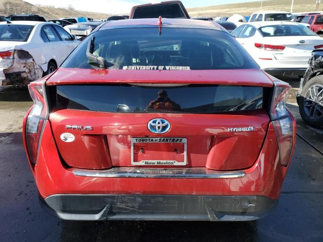 JTDKARFU8G3523697 - 2016 TOYOTA PRIUS RED photo 6