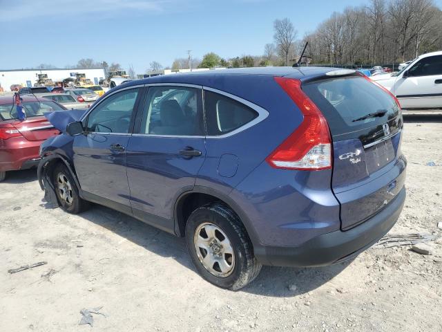 2HKRM4H36EH618810 - 2014 HONDA CR-V LX BLUE photo 2