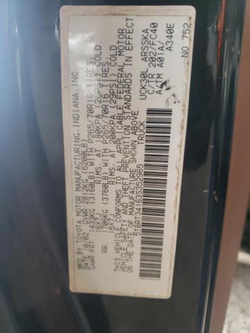 5TBRT34163S352965 - 2003 TOYOTA TUNDRA ACCESS CAB SR5 BLACK photo 12