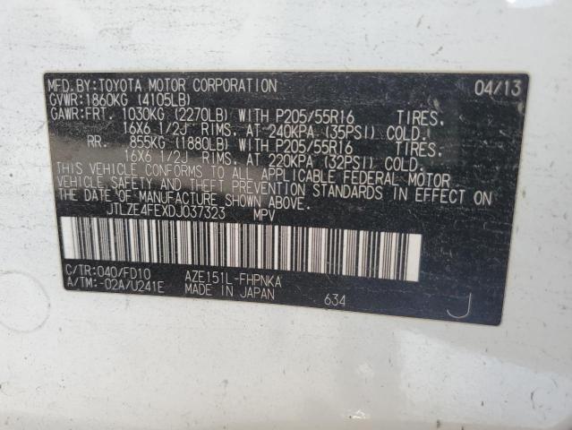 JTLZE4FEXDJ037323 - 2013 TOYOTA SCION XB 白色 照片 12