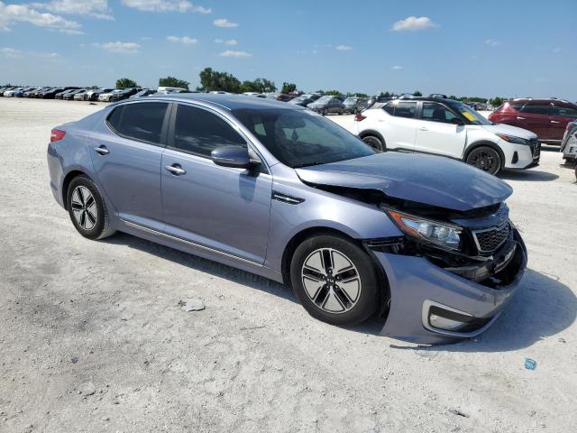 KNAGM4AD5C5016694 - 2012 KIA OPTIMA HYBRID BLUE photo 4