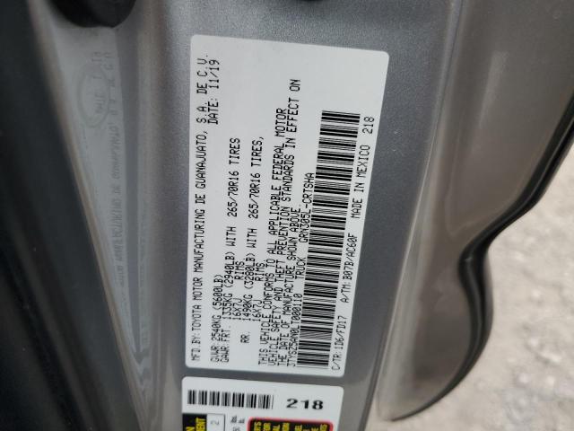 3TYSZ5AN0LT000110 - 2020 TOYOTA TACOMA ACCESS CAB ვერცხლისფერი ფოტო 12