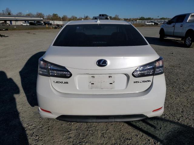 JTHBB1BA0A2028223 - 2010 LEXUS HS 250H WHITE photo 6