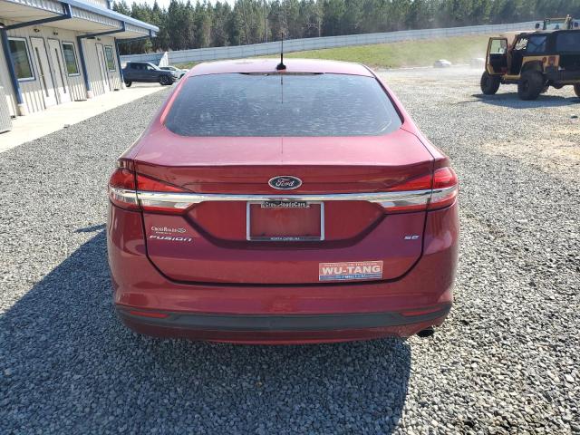 3FA6P0H74HR392019 - 2017 FORD FUSION SE BURGUNDY photo 6