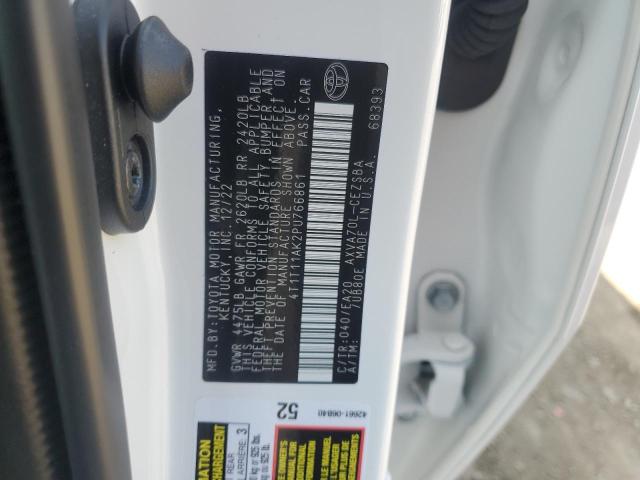 4T1T11AK2PU766861 - 2023 TOYOTA CAMRY SE NIGHT SHADE WHITE photo 12